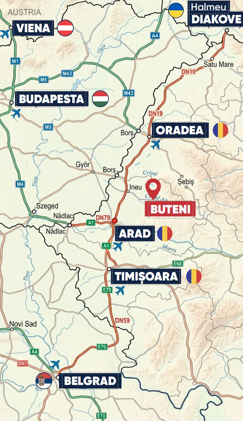 Harta regiunii — Buteni